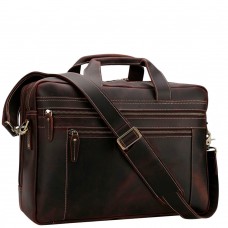 Вместительная мужская кожаная сумка с отделом для ноутбука 17 Tiding Bag 7319R - Royalbag Фото 2