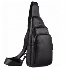 Мужской кожаный рюкзак-слинг на одну шлейку Tiding Bag A25F-001-1A - Royalbag Фото 2
