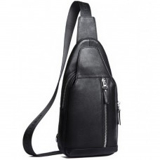 Мужская сумка-слинг через плечо кожаная Tiding Bag B3-1701A - Royalbag Фото 2