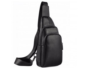 Мужской кожаный рюкзак-слинг на одну шлейку Tiding Bag A25F-001-1A - Royalbag