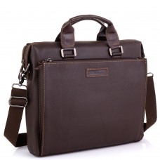 Кожаная коричневая сумка для ноутбука Allan Marco RR-4102-1B - Royalbag Фото 2