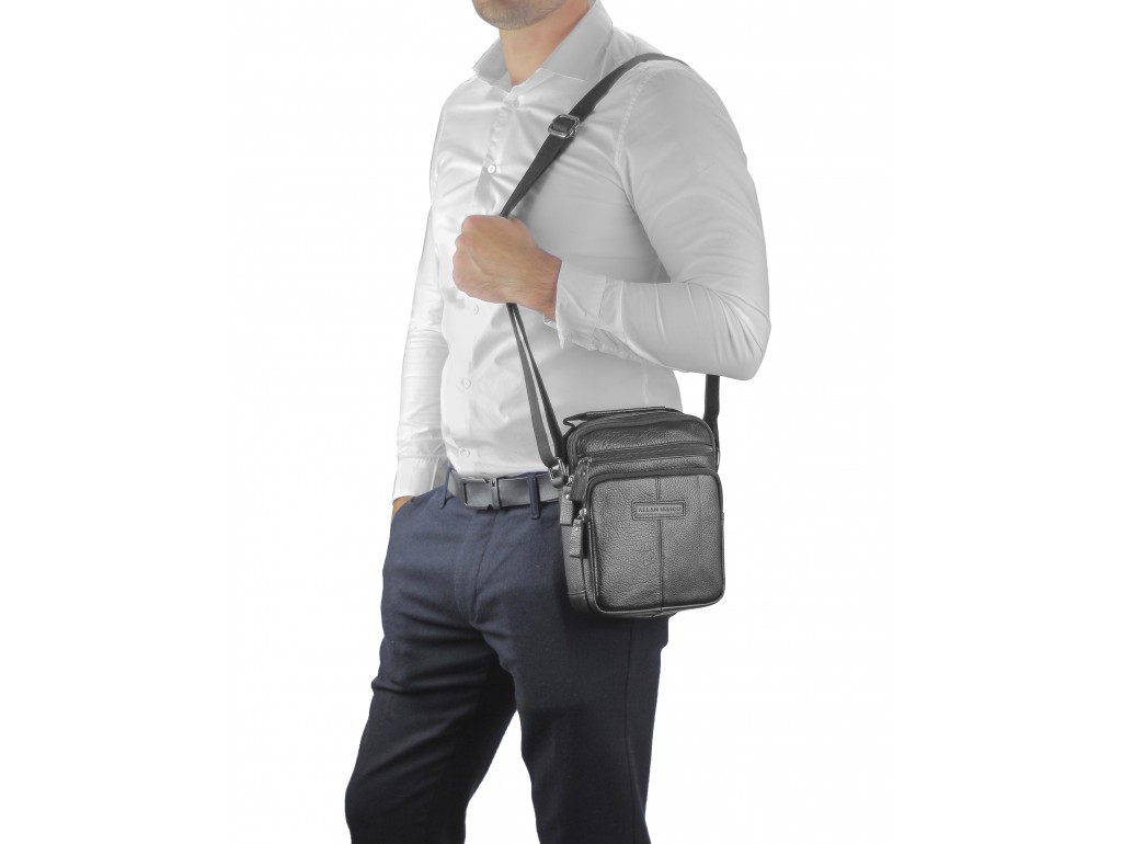 Кожаная мужская сумка через плечо Allan Marco RR-9053A - Royalbag