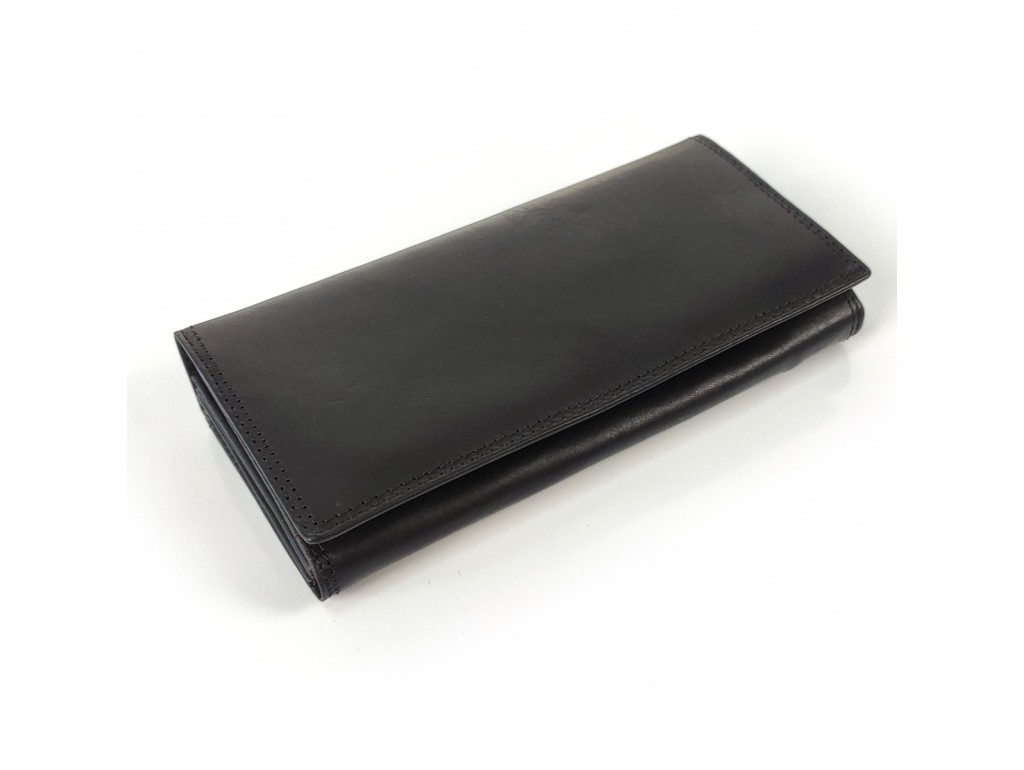 Жіночий чорний гаманець на кнопці Firenze Italy F-IF-S-OPR005A із натуральної шкіри - Royalbag Фото 1