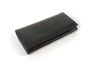 Жіночий чорний гаманець на кнопці Firenze Italy F-IF-S-OPR005A із натуральної шкіри - Royalbag