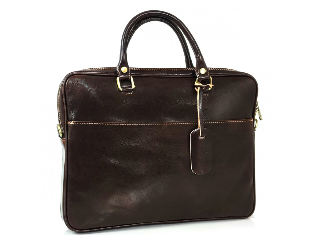 Мужская коричневая сумка для ноутбука Firenze Italy IF-S-0006C - Royalbag Фото 1