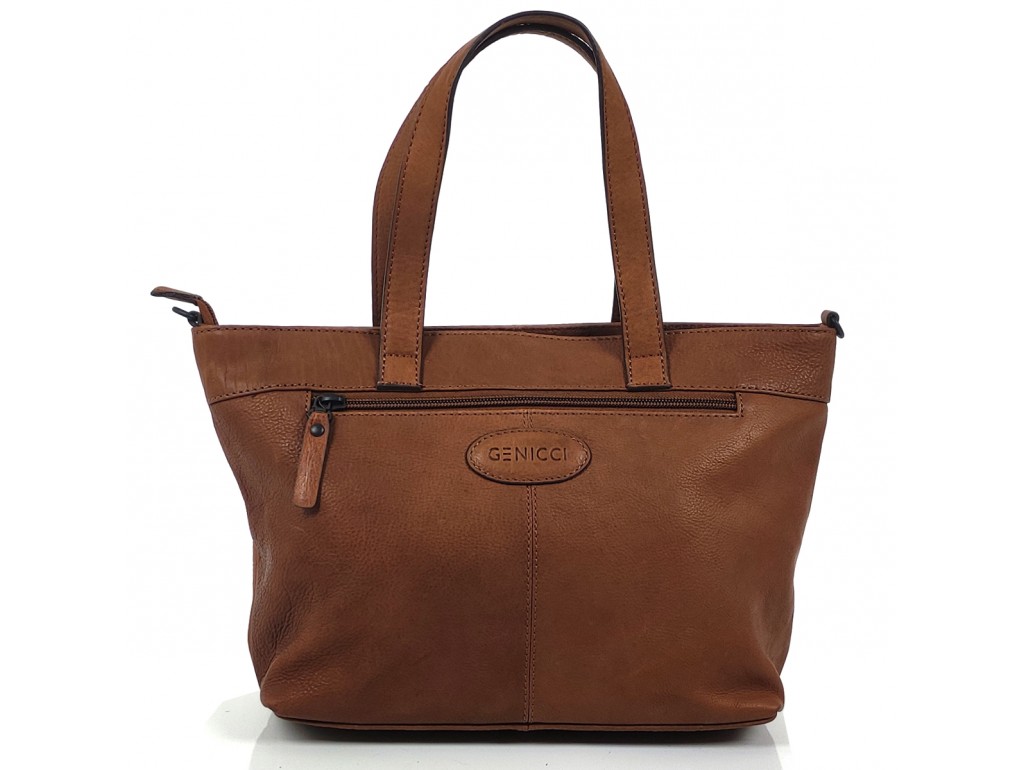 Жіноча коричнева сумка через плече Genicci COCKATOO00 - Royalbag