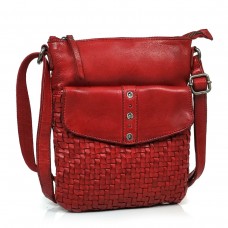 Красная сумка через плечо Genicci DESNA017 - Royalbag Фото 2