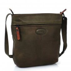 Женская зеленая сумка через плечо Genicci FINCH023 - Royalbag Фото 2