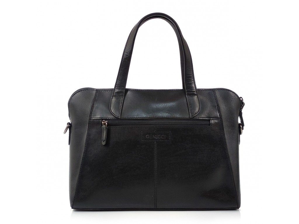 Жіноча чорна сумка для документів Genicci GRETA001  - Royalbag