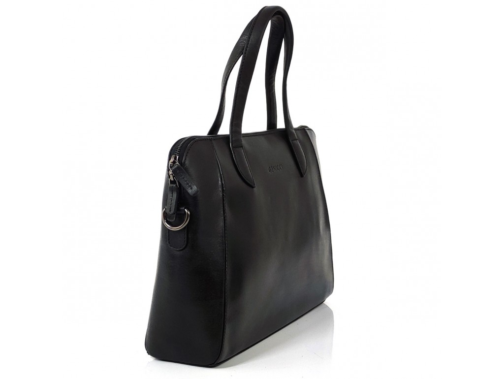 Женская черная сумка для документов Genicci GRETA001  - Royalbag