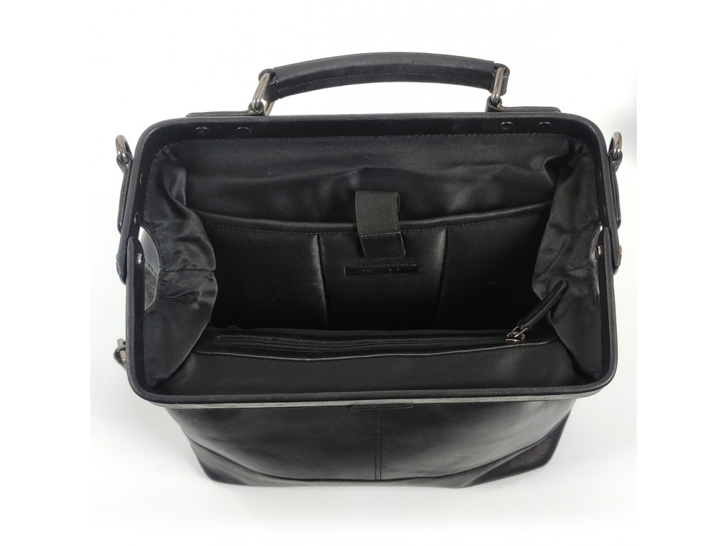 Черный большой кожаный рюкзак Genicci RENE001 - Royalbag