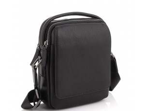 Кожаная сумка через плечо в черном цвете Tavinchi TV-009A - Royalbag