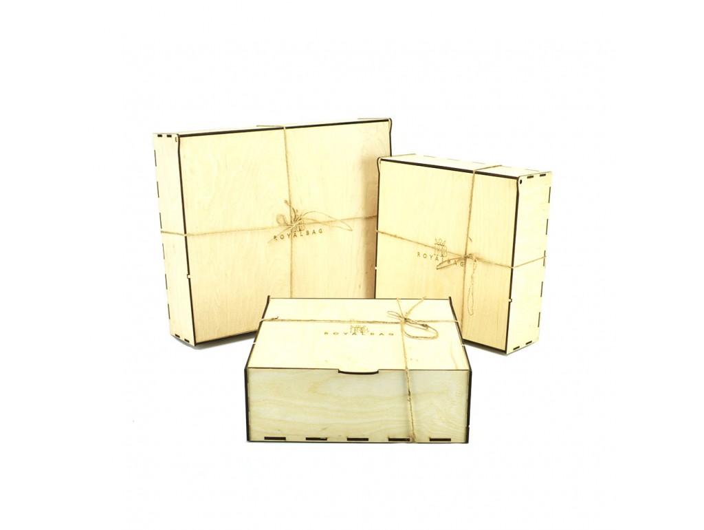 Коробка деревянная подарочная  B1 (43 х 35 х 10см ) - Royalbag