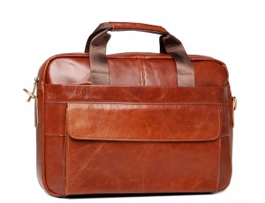 Мужская кожаная сумка для документов и ноутбука рыжая Bexhill Bx1131LB - Royalbag