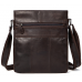 Каркасная сумка через плечо из натуральной кожи шоколад Bexhill Bx7118C - Royalbag Фото 4