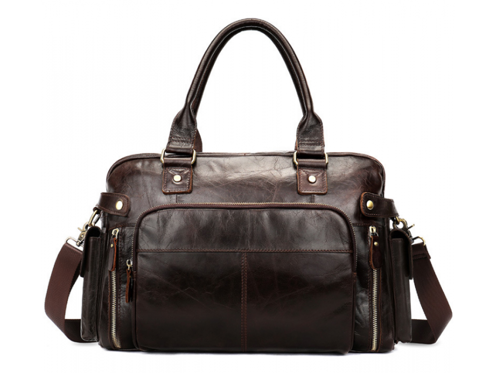 Мужская кожаная дорожная сумка Bexhill Bx8535C - Royalbag Фото 1