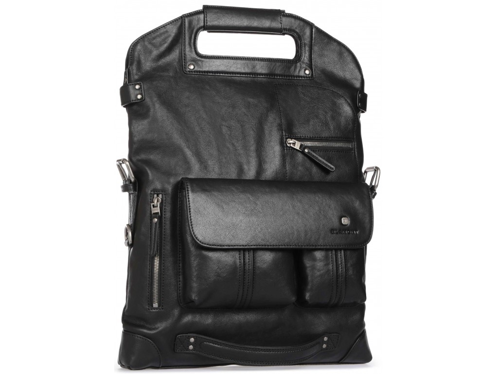 Мужская сумка-трансформер премиум класса итальянская натуральная кожа Blamont P5892211 - Royalbag Фото 1