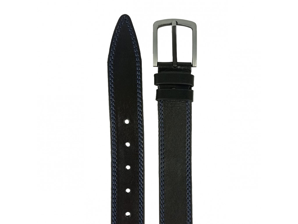 Мужской кожаный ремень черного цвета Colmen BCH01-S-MC4502A - Royalbag