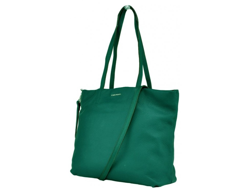  Женская кожаная сумка-шоппер зеленая Forstmann F-P12PETR - Royalbag