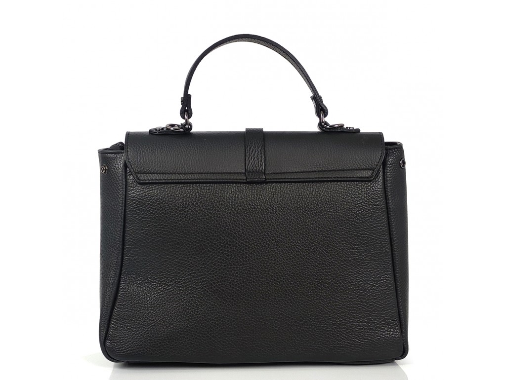 Женская черная, деловая сумка Grays F-AV-FV-038A с ручкой - Royalbag