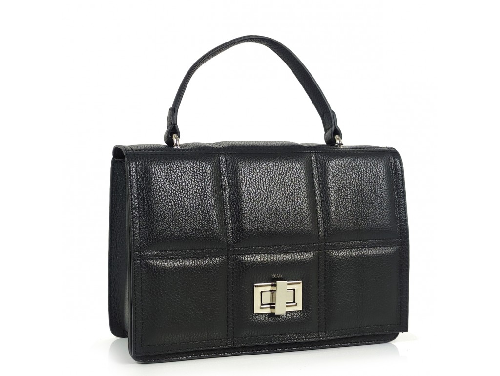 Женская черная, сумка Grays F-AV-FV-056A с ручкой - Royalbag Фото 1