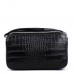 Женская черная маленькая кожаная сумка на плечо с текстурой рептилия Grays F-CR-BB-4503A - Royalbag Фото 3