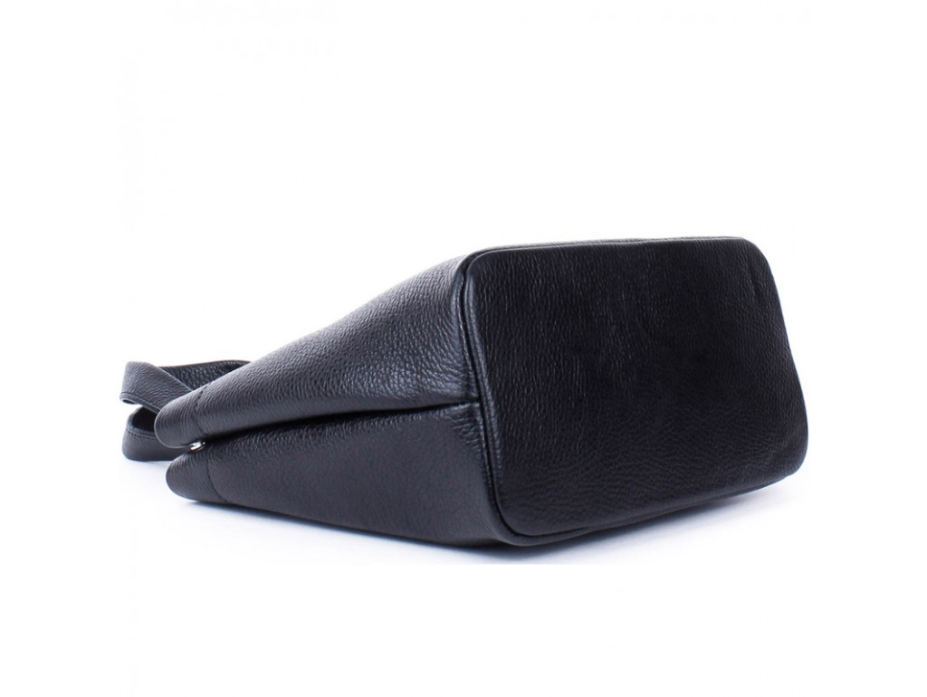 Жіноча середня чорна шкіряна сумка з ручками Grays F-FL-BB-2466A - Royalbag