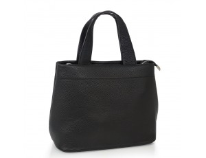 Жіноча середня чорна шкіряна сумка з ручками Grays F-FL-BB-2466A - Royalbag