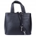 Женская средняя черная кожаная сумка с ручками Grays F-FL-BB-2466A - Royalbag Фото 6