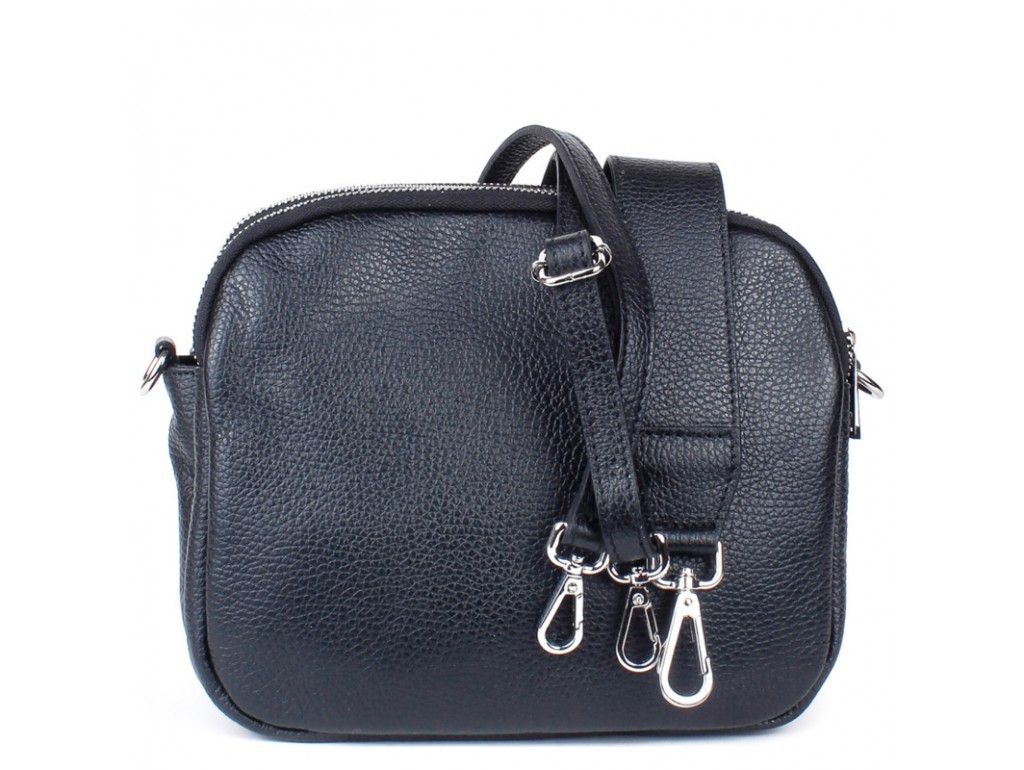 Жіноча чорна шкіряна сумка на плече Grays F-FL-BB-3844A - Royalbag