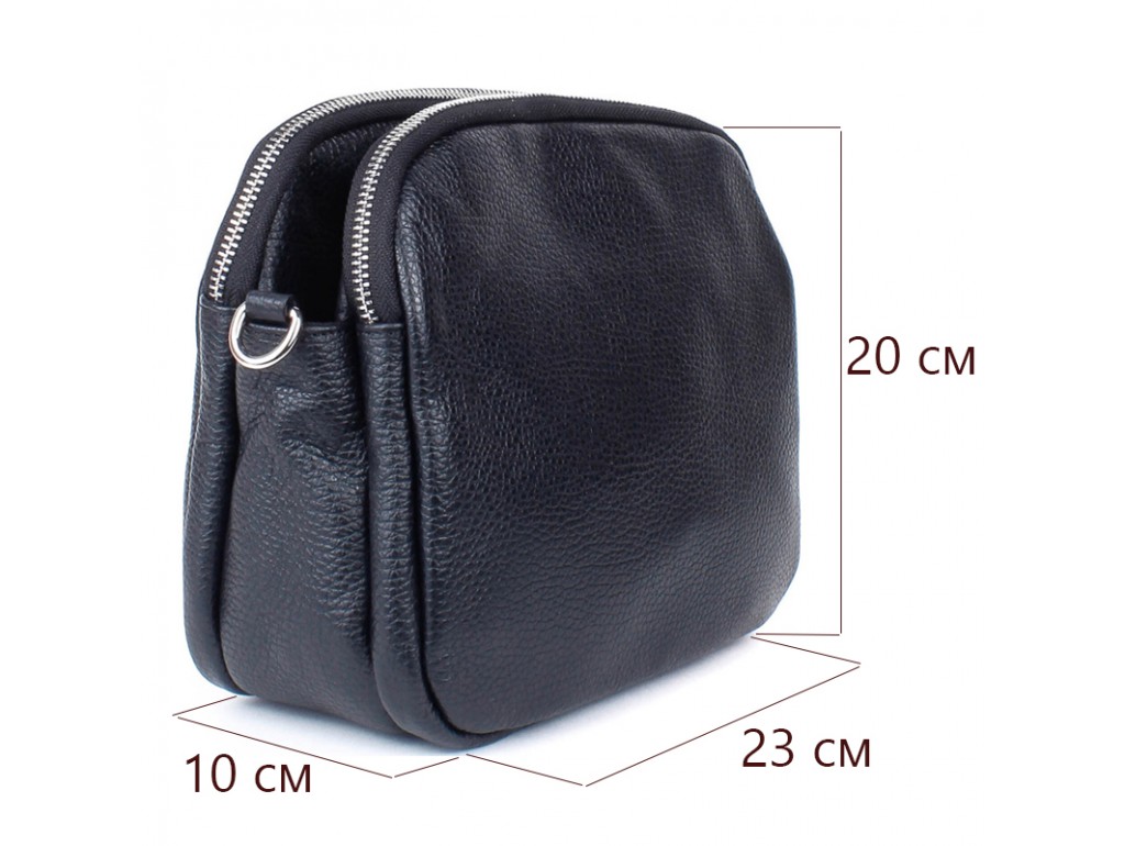Женская черная кожаная сумка на плечо  Grays F-FL-BB-3844A - Royalbag