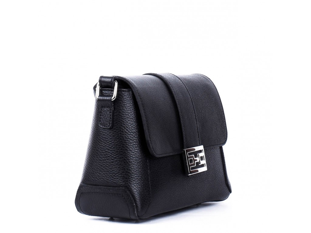 Женская черная кожаная сумка через плечо Grays F-FL-BB-3902A - Royalbag