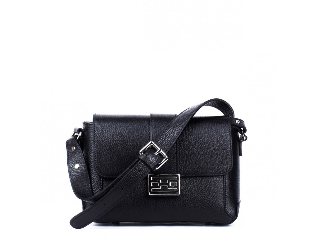 Жіноча чорна шкіряна сумка через плече Grays F-FL-BB-3902A - Royalbag