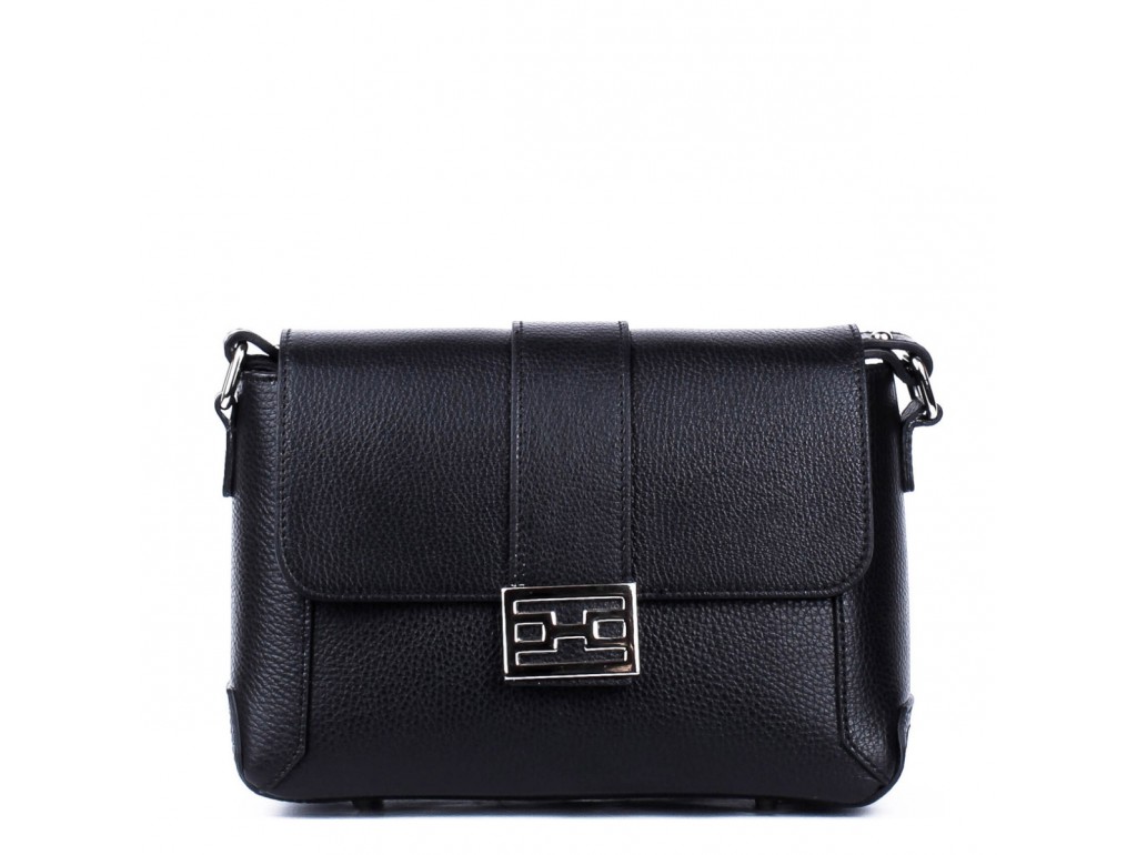 Женская черная кожаная сумка через плечо Grays F-FL-BB-3902A - Royalbag Фото 1
