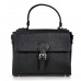 Женская средняя черная кожаная сумка с ручкой Grays F-FL-BB-4471A - Royalbag Фото 3
