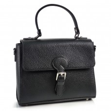 Жіноча середня чорна шкіряна сумка з ручкою Grays F-FL-BB-4471A - Royalbag Фото 2