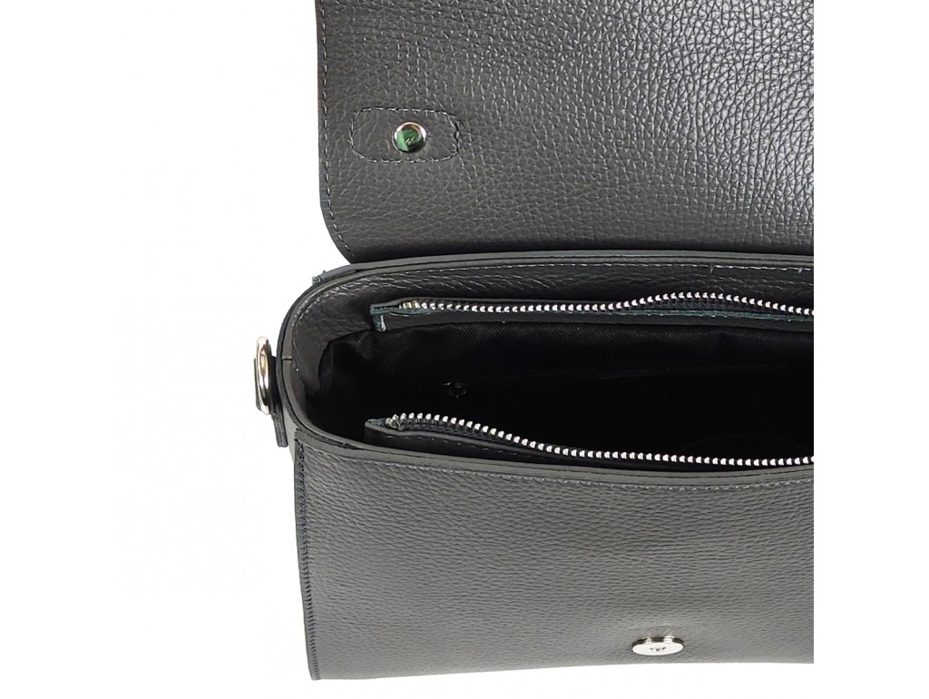 Женская средняя серая кожаная сумка с ручкой Grays F-FL-BB-4471G - Royalbag