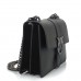 Жіноча чорна шкіряна сумка через плече на ланцюжку Grays F-S-BB-1711A - Royalbag Фото 7