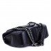 Женская черная кожаная сумка через плечо на цепочке Grays F-S-BB-3388A - Royalbag Фото 8