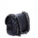 Женская черная кожаная сумка через плечо на цепочке Grays F-S-BB-3388A - Royalbag Фото 5