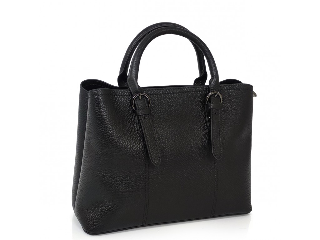 Жіноча чорна, середня сумка Grays F-S-CR3-99901A - Royalbag Фото 1