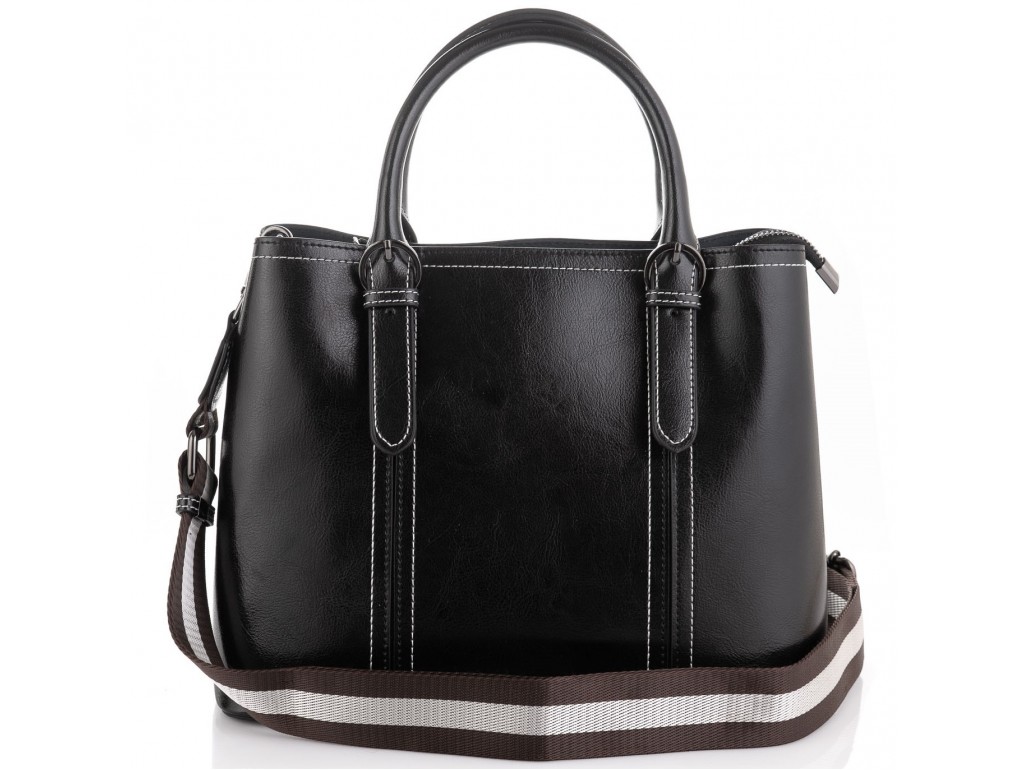 Женская кожаная сумка черная Grays GR3-8501A - Royalbag