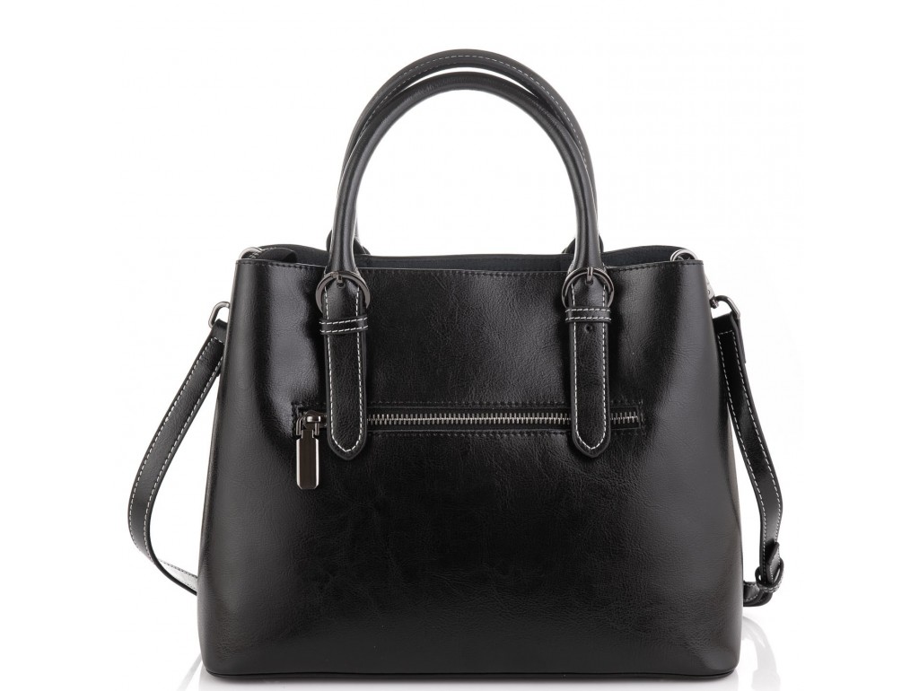 Жіноча шкіряна сумка чорна Grays GR3-8501A - Royalbag