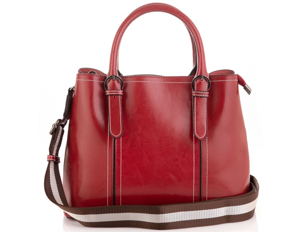 Жіноча шкіряна сумка бордова Grays GR3-8501R - Royalbag