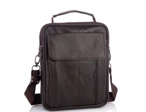 Мужская кожаная сумка-барсетка коричневая HD Leather NM24-1079C - Royalbag