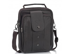 Чоловіча шкіряна сумка-барсетка коричнева HD Leather NM24-216C - Royalbag