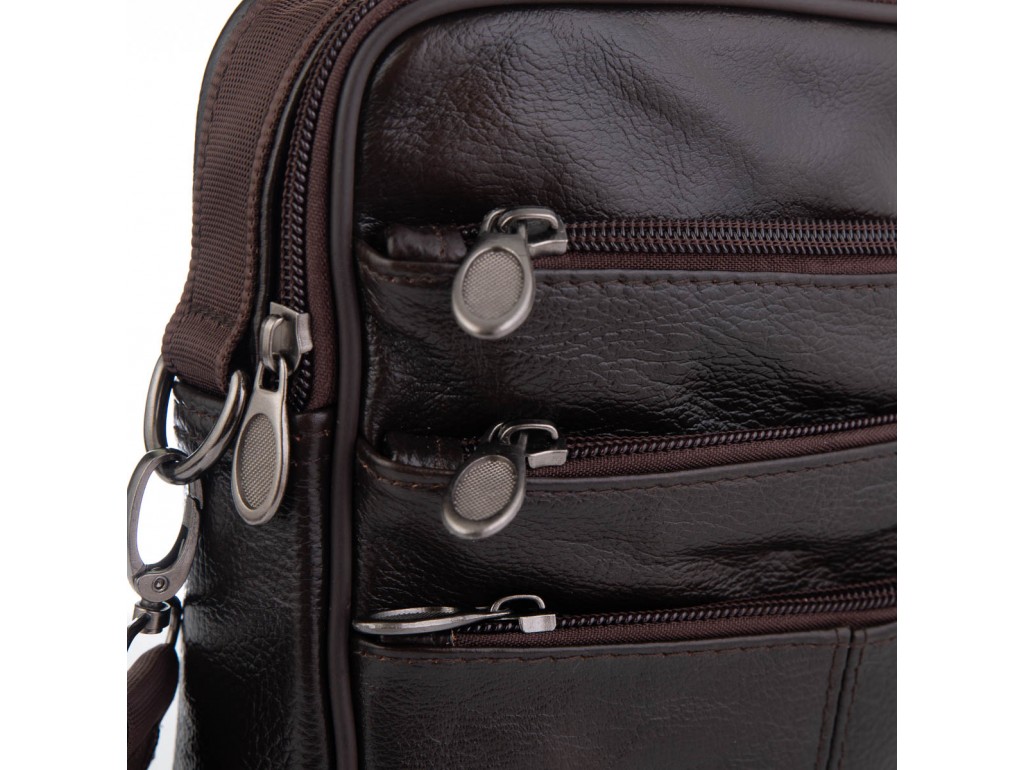 Коричнева чоловіча сумка месенджер HD Leather NM24-218C - Royalbag