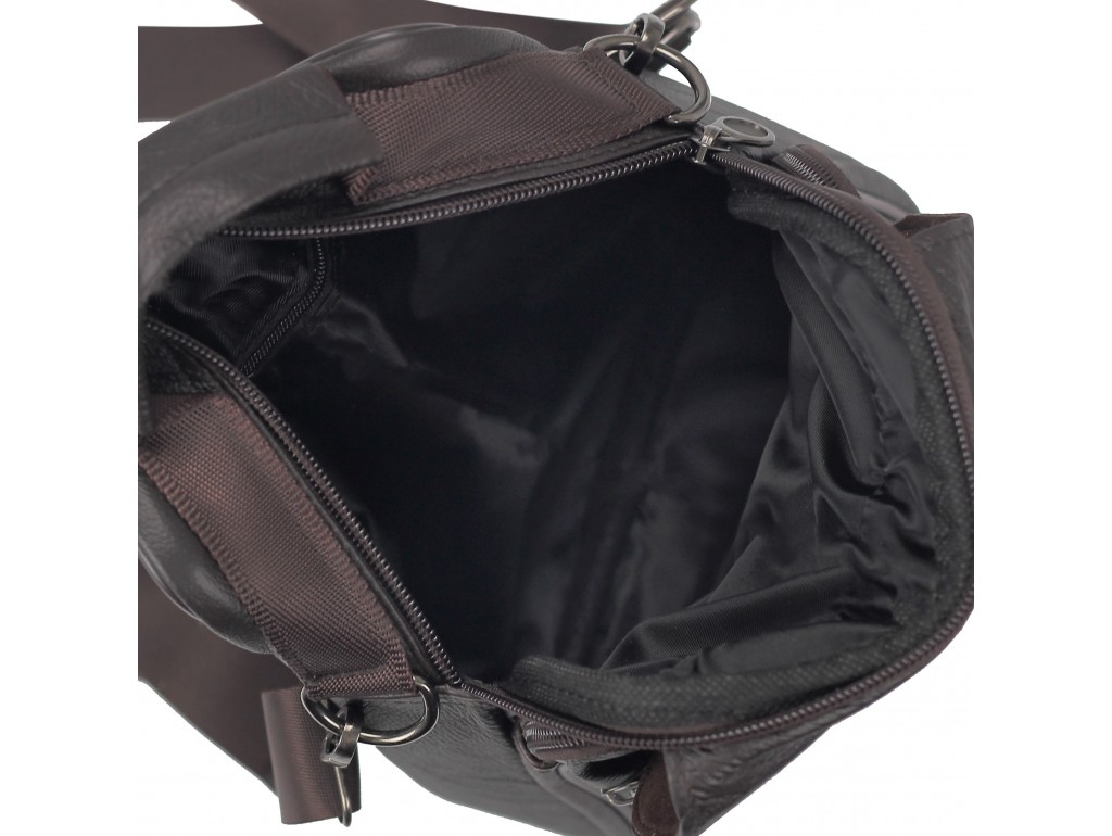 Сумка через плечо коричневая HD Leather NM24-221C - Royalbag
