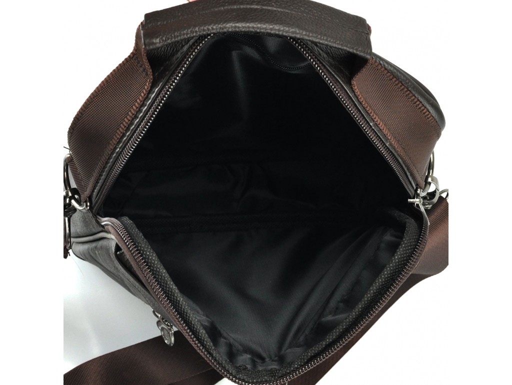 Сумка-барсетка мужская кожаная черная HD Leather NM24-108C - Royalbag
