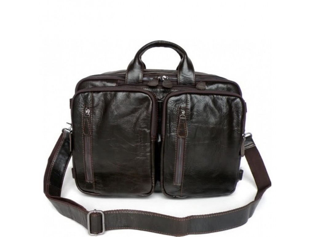 Сумка-трансформер рюкзак мужской кожаный Jasper&Maine 7014Q-2 - Royalbag